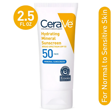 CeraVe hydrating mineral sunscreen tube