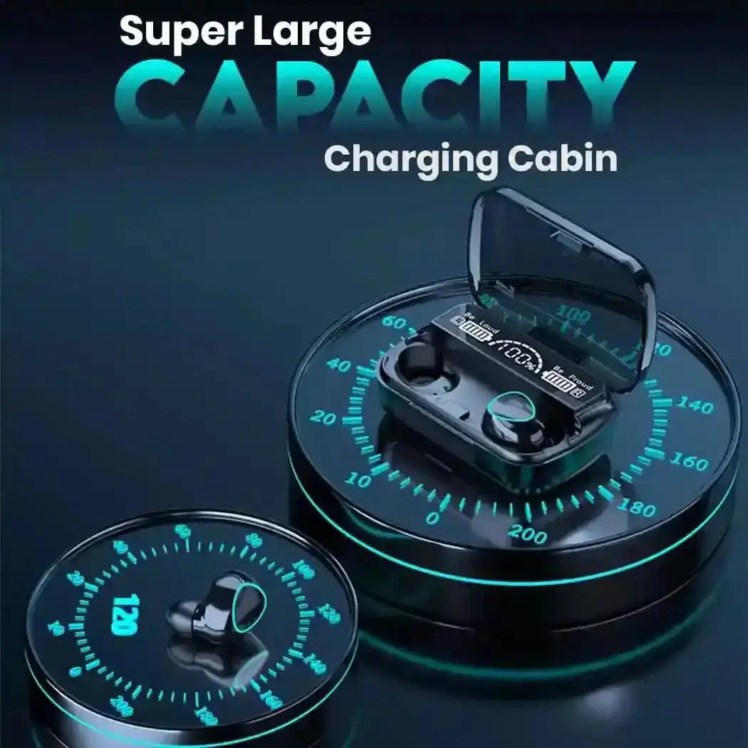 Charging cabin with digital display on a dark background