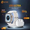 Max SUIT Smart Watch 2 with earbuds on a dark background, featuring Getone branding.
