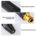 Technical details of a pressure-gathering nozzle with text labels on a white background