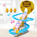 Toy track with small yellow ducks and 'Small & Duck' branding