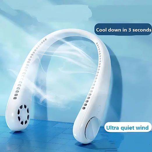 Product with adjustable wind modes and dual channel air intake design on a white background