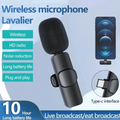 Wireless microphone lavalier with smartphone and feature list