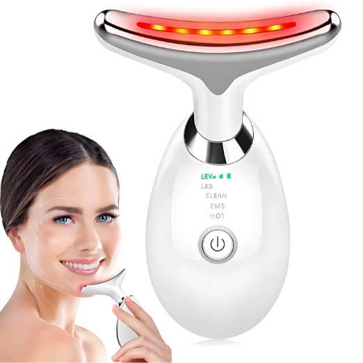 Wrinkle reducing facial massager with intense pulsed light technology